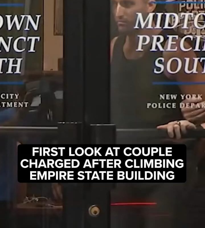 Angela Nikolau and Ivan Kuznetsov, the daredevil couple who climbed atop the Empire State Building and got engaged, were escorted outside.