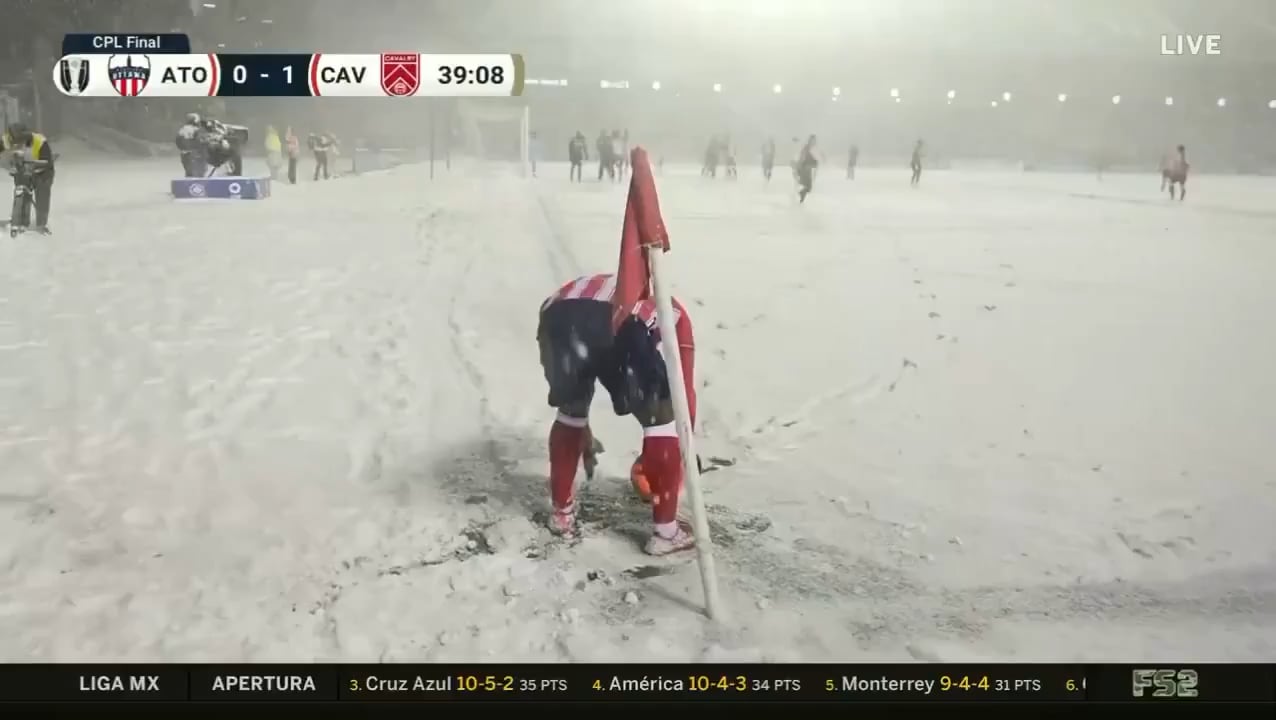 Atlético Ottawa vs. Cavalry FC, taking place in a blizzard!