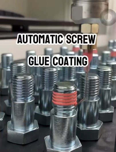 Automatic screw glueing