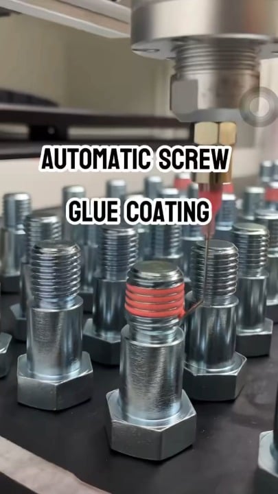 Automatic screw glueing