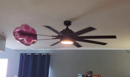Balloon caught on fan
