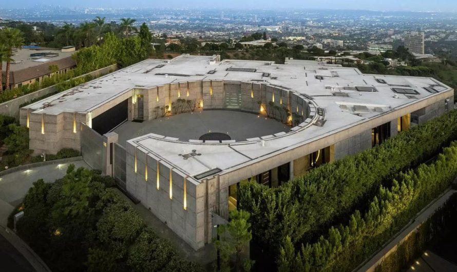 Bond villain lair in Beverly Hills. For sale for a paltry $60 million.