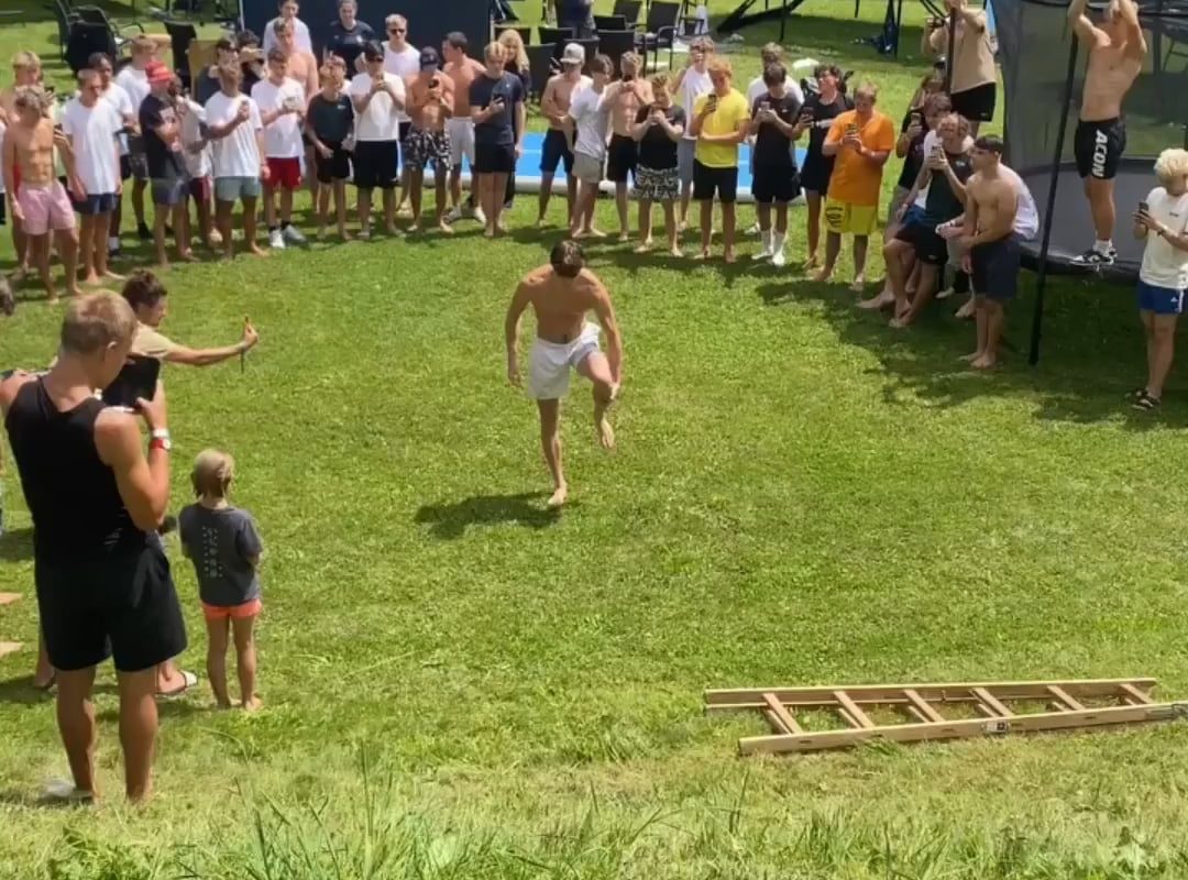 Bro lands a double backflip
