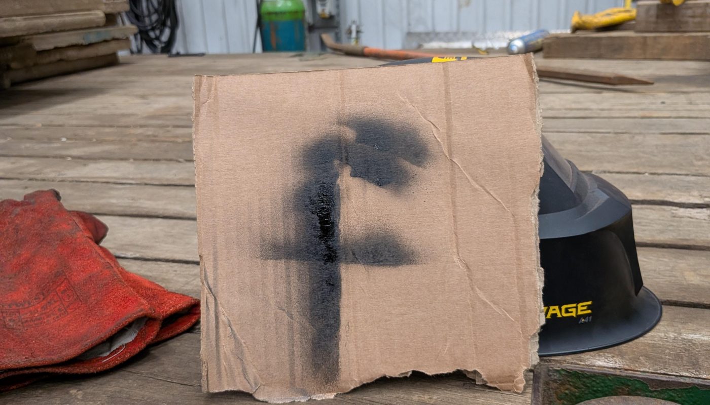 Catching overspray when painting and accidently signalled Lord Farquad