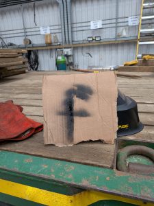 Catching overspray when painting and accidently signalled Lord Farquad