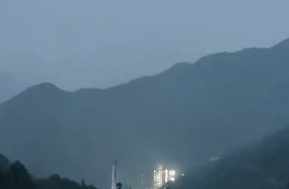 Chinese Rocket gets struck by lightning.