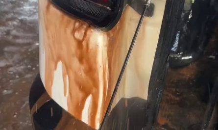 Cleaning behind the light