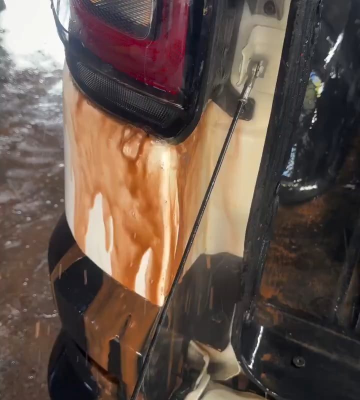 Cleaning behind the light