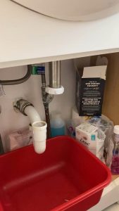 Clearing the sink drain