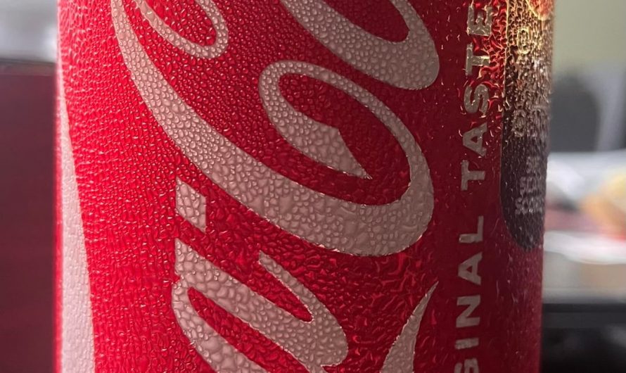 Condensation on the side of a coke can