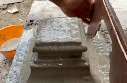 Creating wall fence decorations from concrete