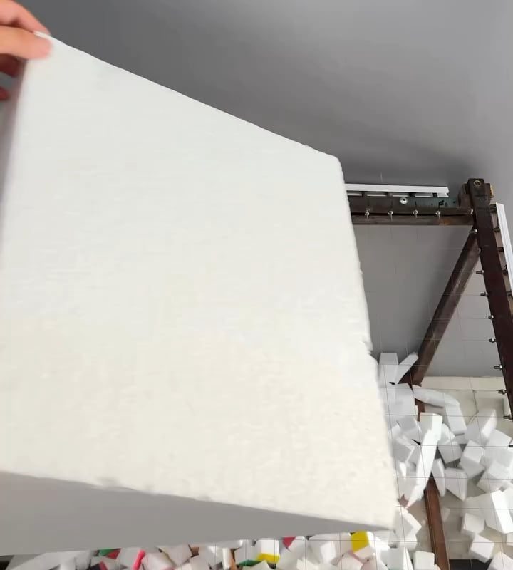 Cutting styrofoam as smoothly as cutting butter.