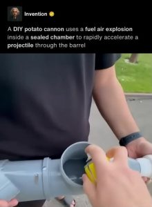 DIY potato cannon goes wild! (imagine being sniped by this)