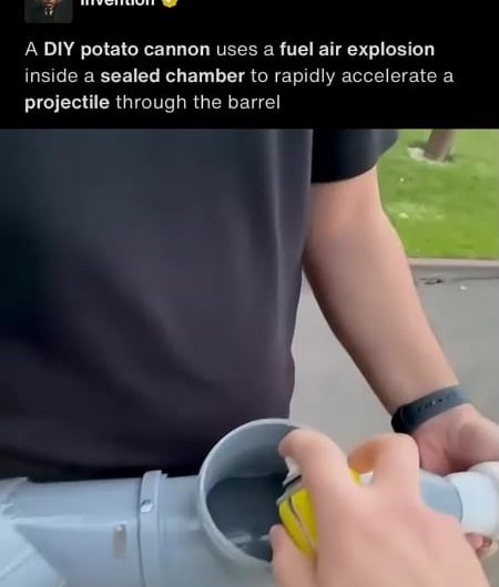 DIY potato cannon goes wild! (imagine being sniped by this)