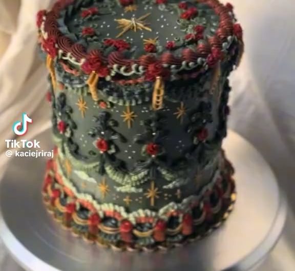 Decorating a cake