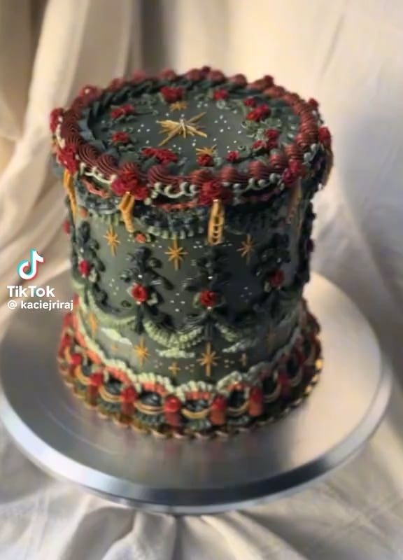 Decorating a cake