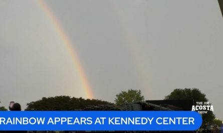 Double Rainbow appears during Kennedy Center improvements, Wash. DC USA