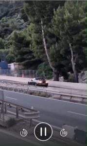 Driver on the highway near Monaco misses his exit, figures heck I'll just back up and have another go. At least his hazard lights were on, which must count for something.