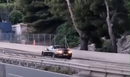 Driver on the highway near Monaco misses his exit, figures heck I'll just back up and have another go. At least his hazard lights were on, which must count for something.