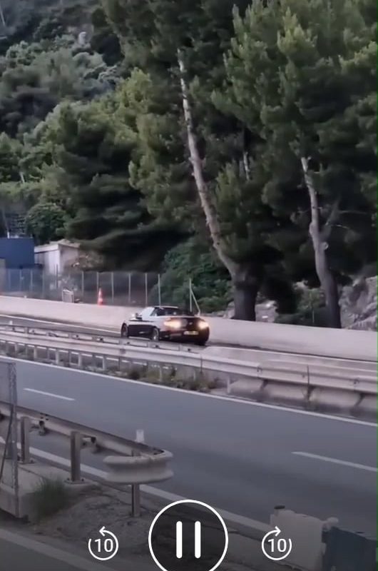 Driver on the highway near Monaco misses his exit, figures heck I'll just back up and have another go. At least his hazard lights were on, which must count for something.
