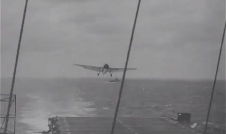 During WW2, a rear gunner who was killed was given a burial at sea while still strapped to his plane. It's the only known burial at sea involving an aircraft as tomb. (Nov 1944)