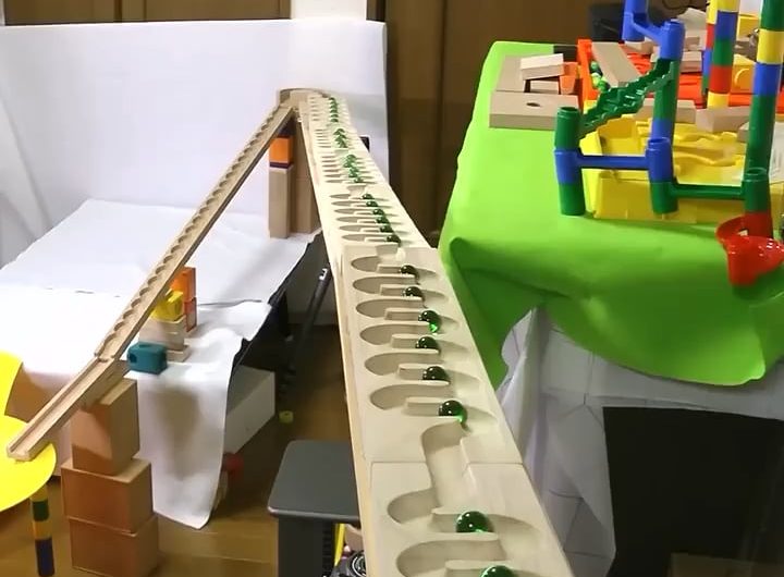 Elaborate marble track