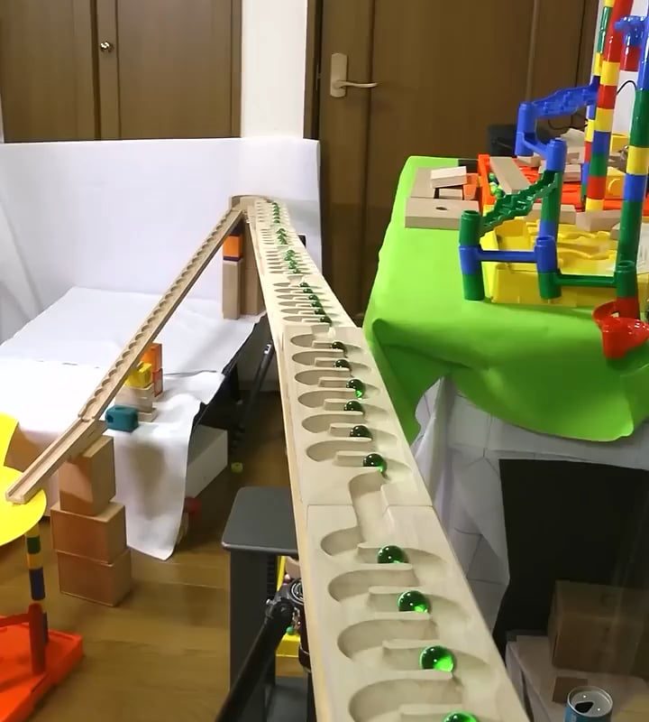 Elaborate marble track