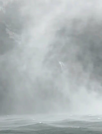Experiencing 130 km/h Winds at Milford Sound, New Zealand.