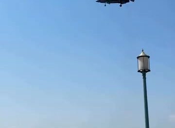 F-35 hovering over the Tidal Basin in Washington, D.C. ahead of the 4th of July and America 250 celebrations