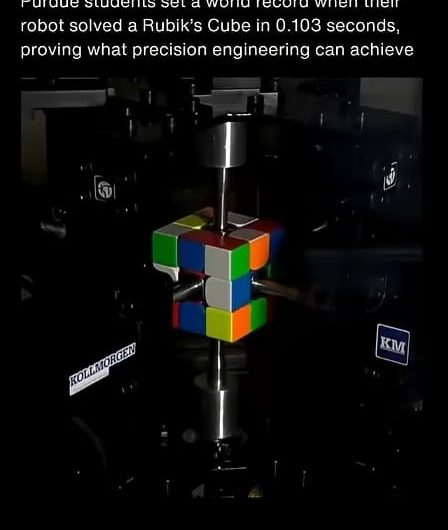 Fastest solved Rubik’s Cube was solved in 0.103 seconds which is insane speed and faster than the human eye can blink (a blink takes 200-300 milliseconds)