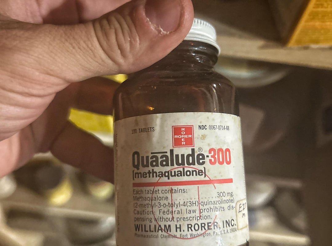 Found in the back room of my pharmacy, tablets still in bottle - circa 1975
