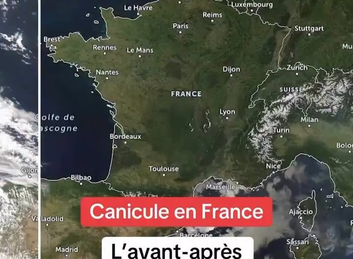 France before/after the 2 heat waves of May and June 2026