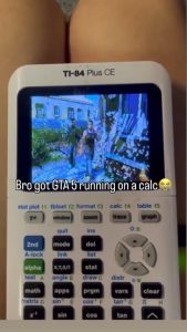 GTA 5 running on a calculator