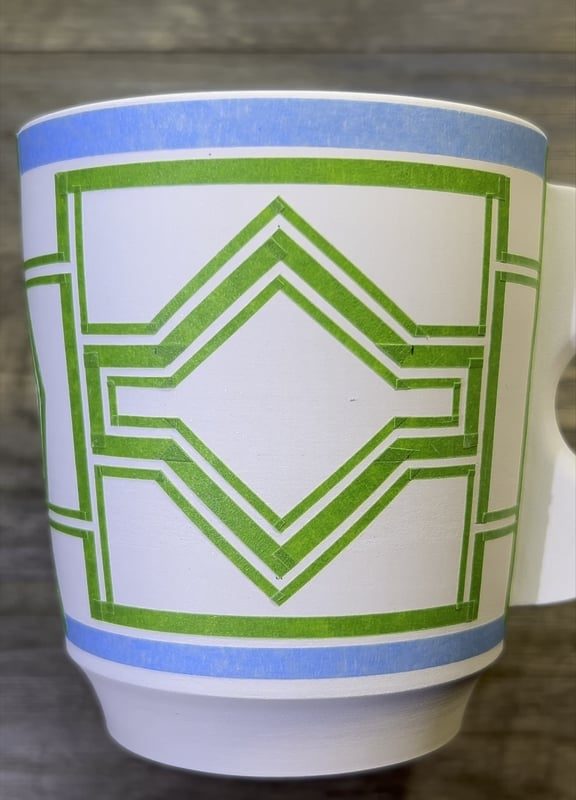 Glazing process for one of my handmade porcelain mugs. (final result at end)