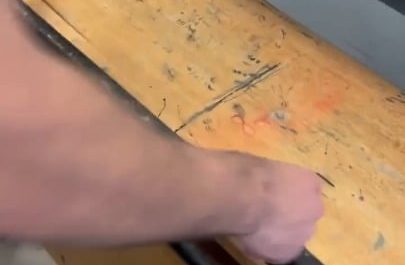 Graffiti removed from school desk