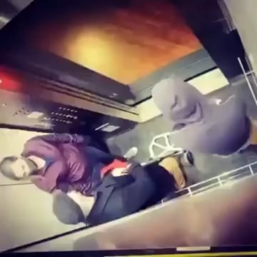 Grandpa is teaching this moron a lesson