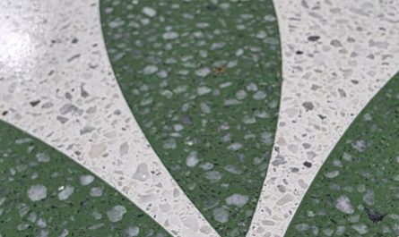 Grinding and polishing concrete to expose another inlay - OC