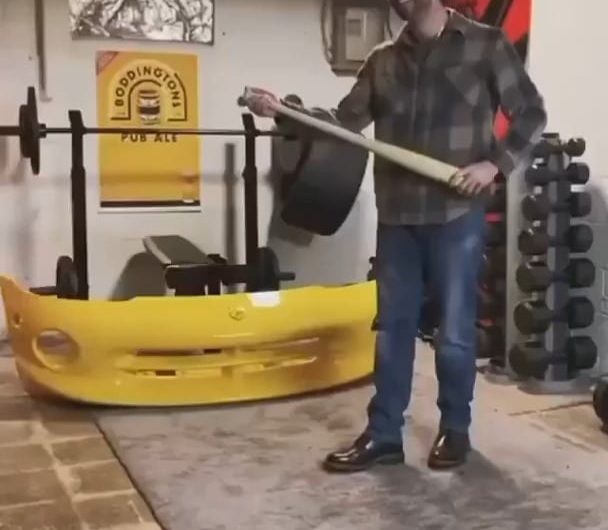 His bat swings, so smooth.