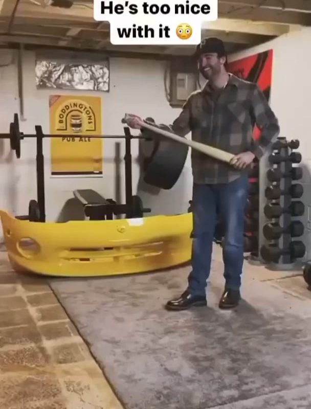 His bat swings, so smooth.