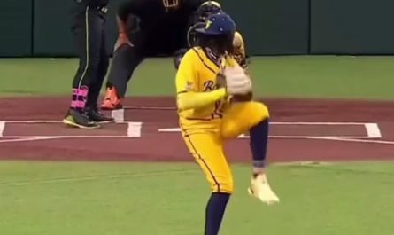 Impressive backflip catch from RobertAnthony Cruz of The Savannah Bananas