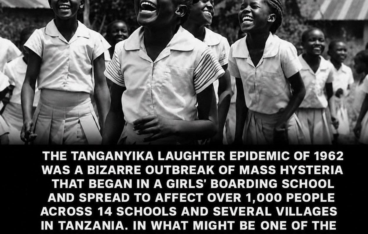 In 1962, an outbreak of uncontrollable laughter spread across schools and villages, affecting over 1,000 people.
