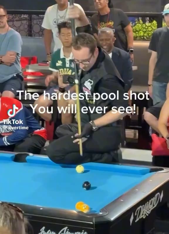In front of a crowd too