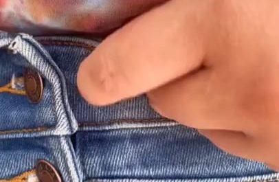 Jumping spider climbs a lady's leg so she sics it on a fly