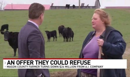 Kentucky family rejects $26 million offer to convert part of their farm into a data center despite the offer being about 10 times the going rate for farmland in the area.