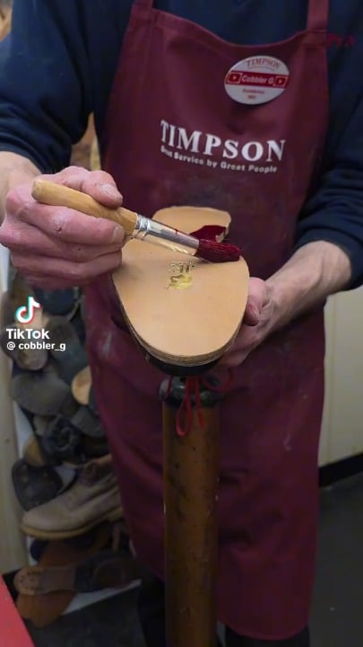 Leather boot repair