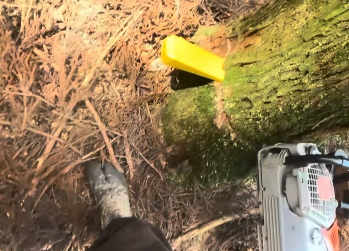 Lumberjack creates a mesmerizing felling