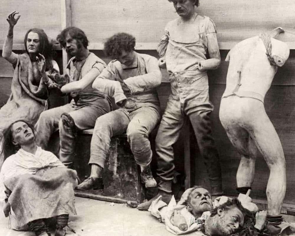 Melted Wax Figures After A 1925 Fire At Madame Toussads In London