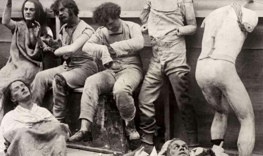 Melted Wax Figures After A 1925 Fire At Madame Toussads In London