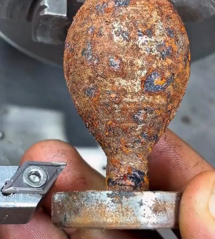 Milling Rust Off A Knob