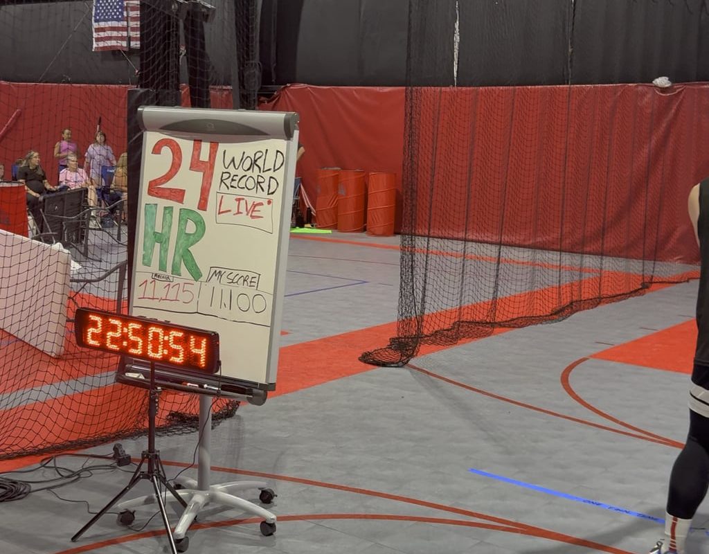 My brother broke the world record for NBA 3 pointers made in 24 hours. He did not take a break longer than ten minutes, he got zero sleep. Previous record 11,115, today my brother made 11,542 3s on 86% shooting in 24 hours. New Record.